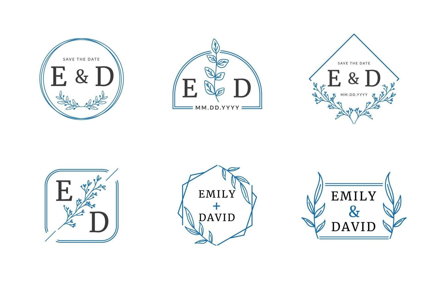 Wedding Monogram Logo Stock Illustrations – 187,202 Wedding