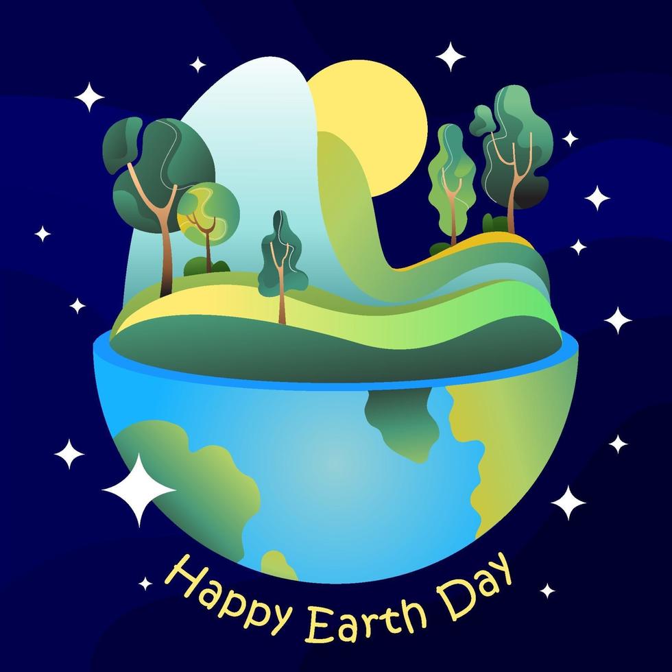 Happy Earth Day Illustration vector
