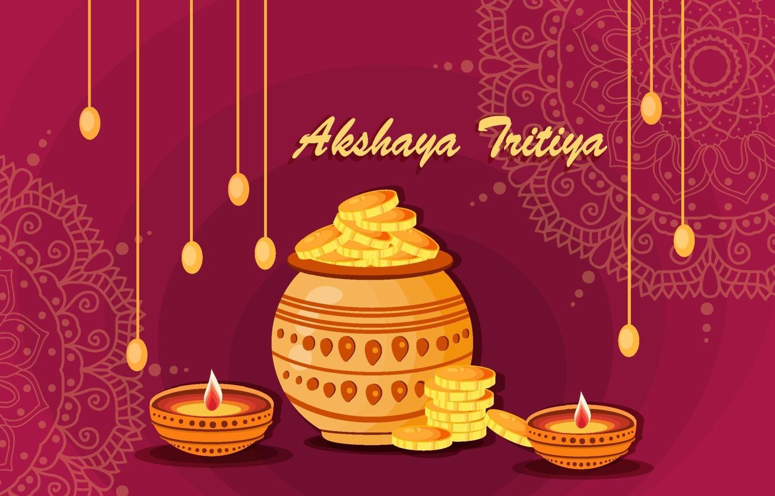 Happy Akshaya Tritiya Background vector