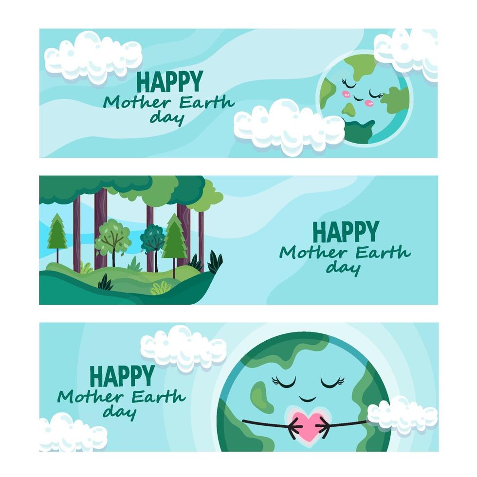 Happy Mother Earth Day Banner vector