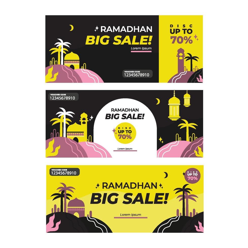 Big Sale Ramadhan Voucher vector
