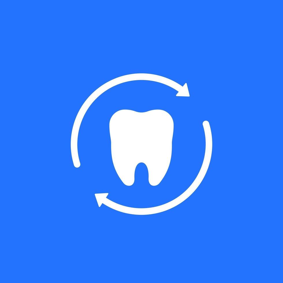 tooth icon with arrows, vector