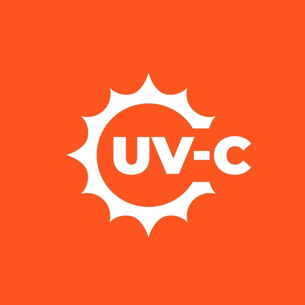 UV-C light, uv disinfection icon, vector