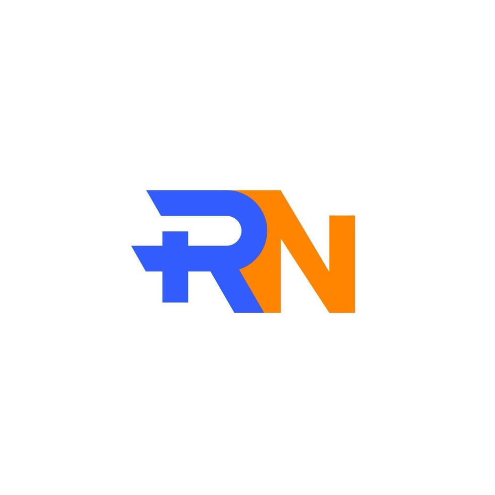 Logotipo de letras rn, diseño vectorial vector