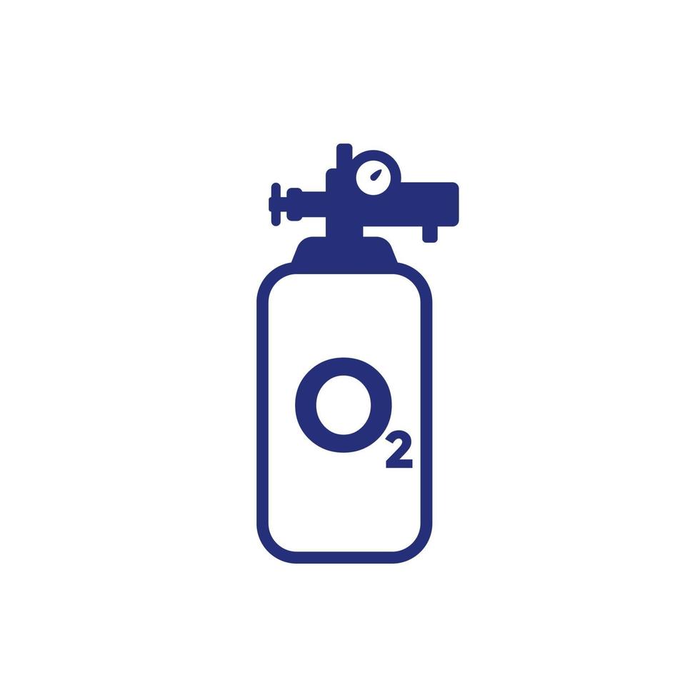 oxygen cylinder or tank icon vector