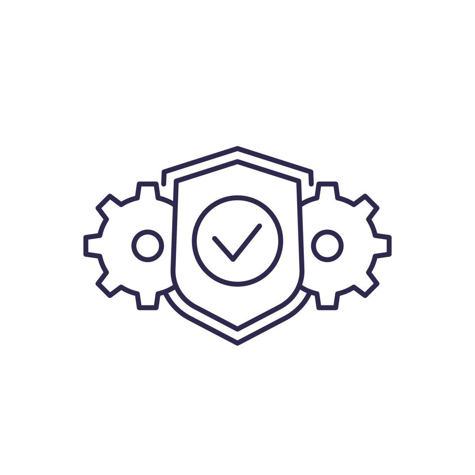 privacy settings line icon, vector