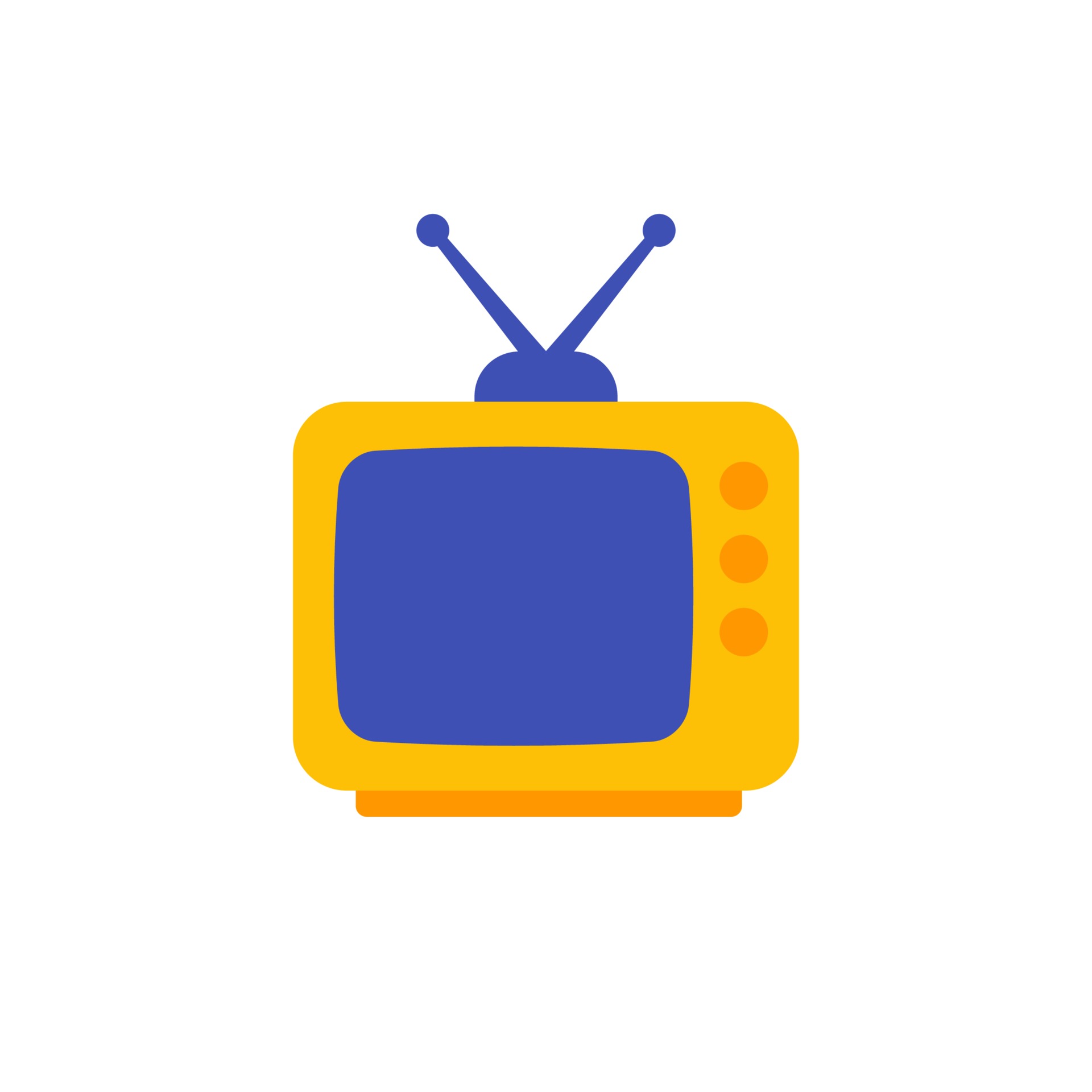 tv with antenna, old television icon, flat design 2204545 Vector Art at  Vecteezy