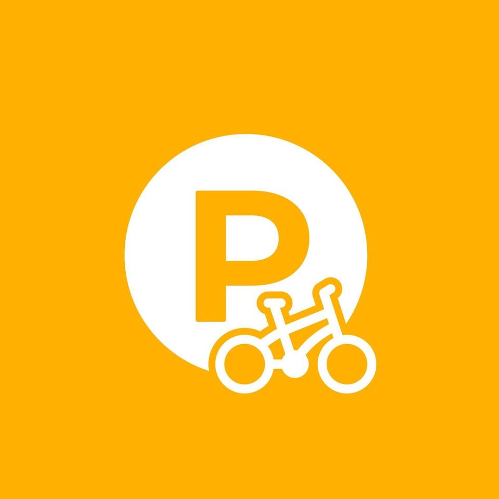 bicicleta, icono de estacionamiento de bicicletas, vector