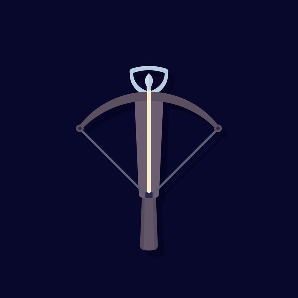 crossbow icon, flat vector design