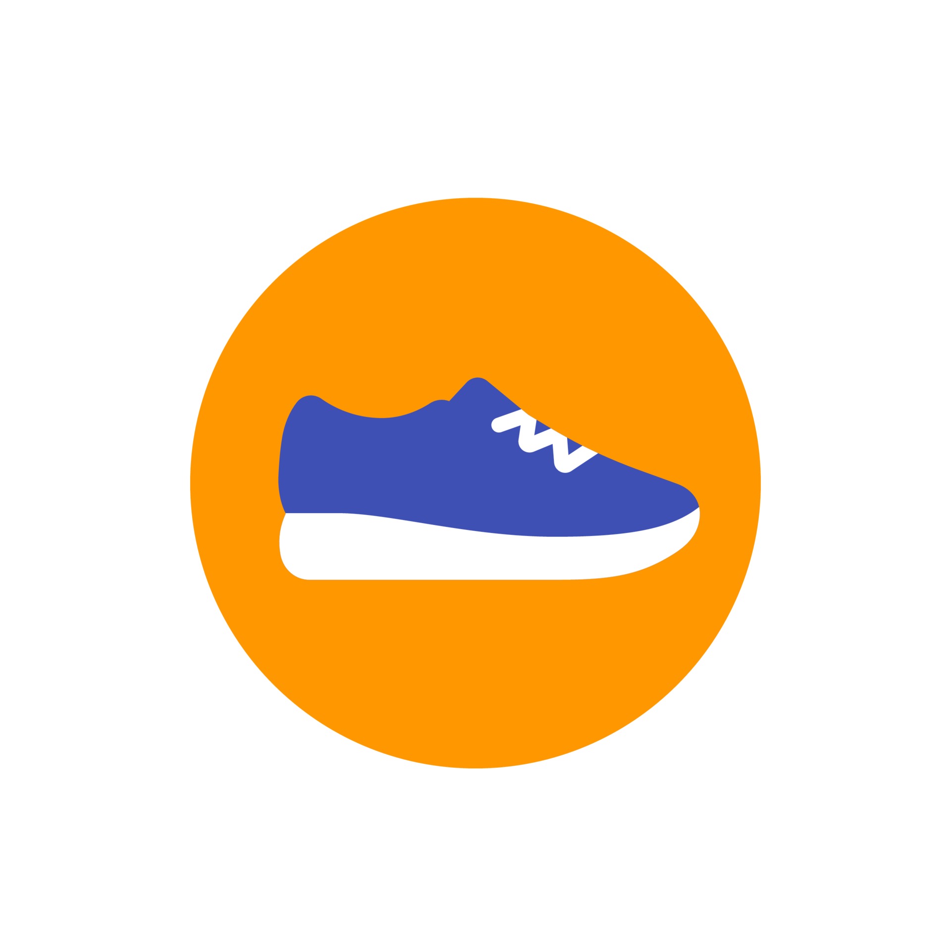 Running shoe icon, trainers, sneakers, flat vector 2204594 Vector Art