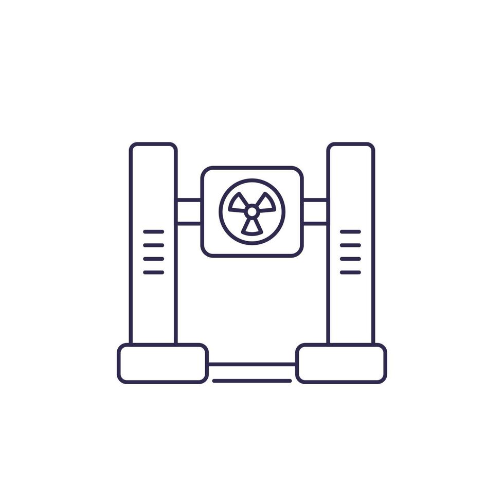 X-ray, line vector icon