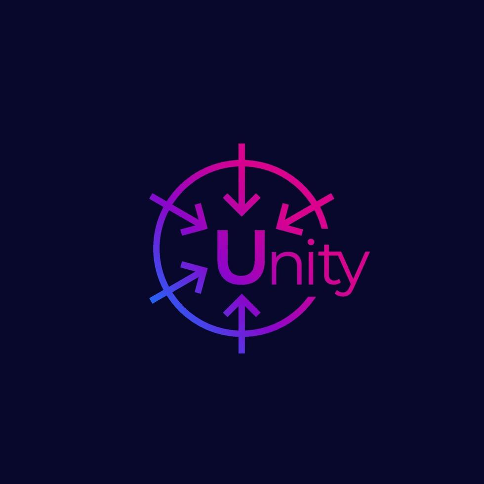 diseño de logotipo de vector de unidad