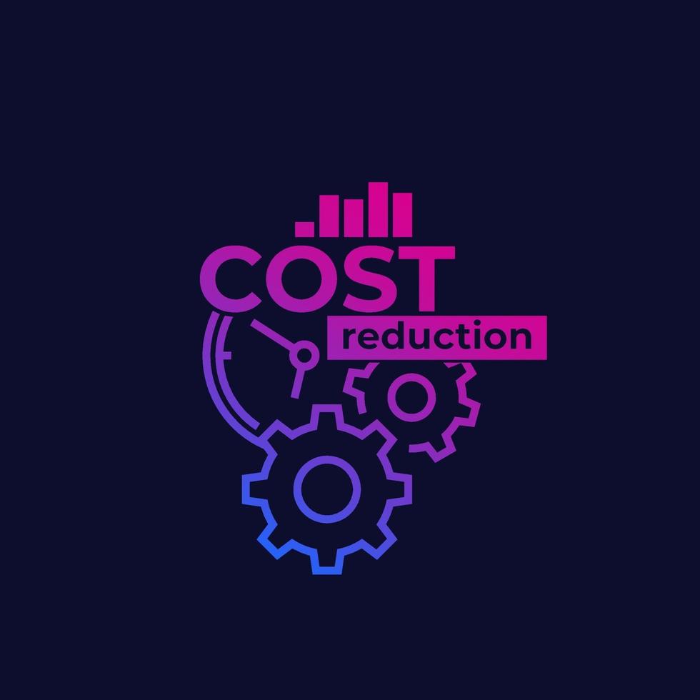 cost reduction, optimization vector illustration