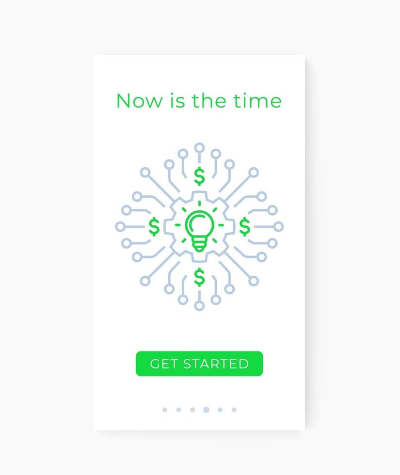 investing app, mobile ui vector design