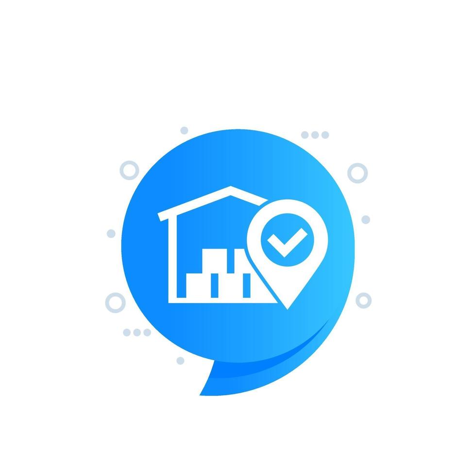 warehouse, logistics and distribution vector icon