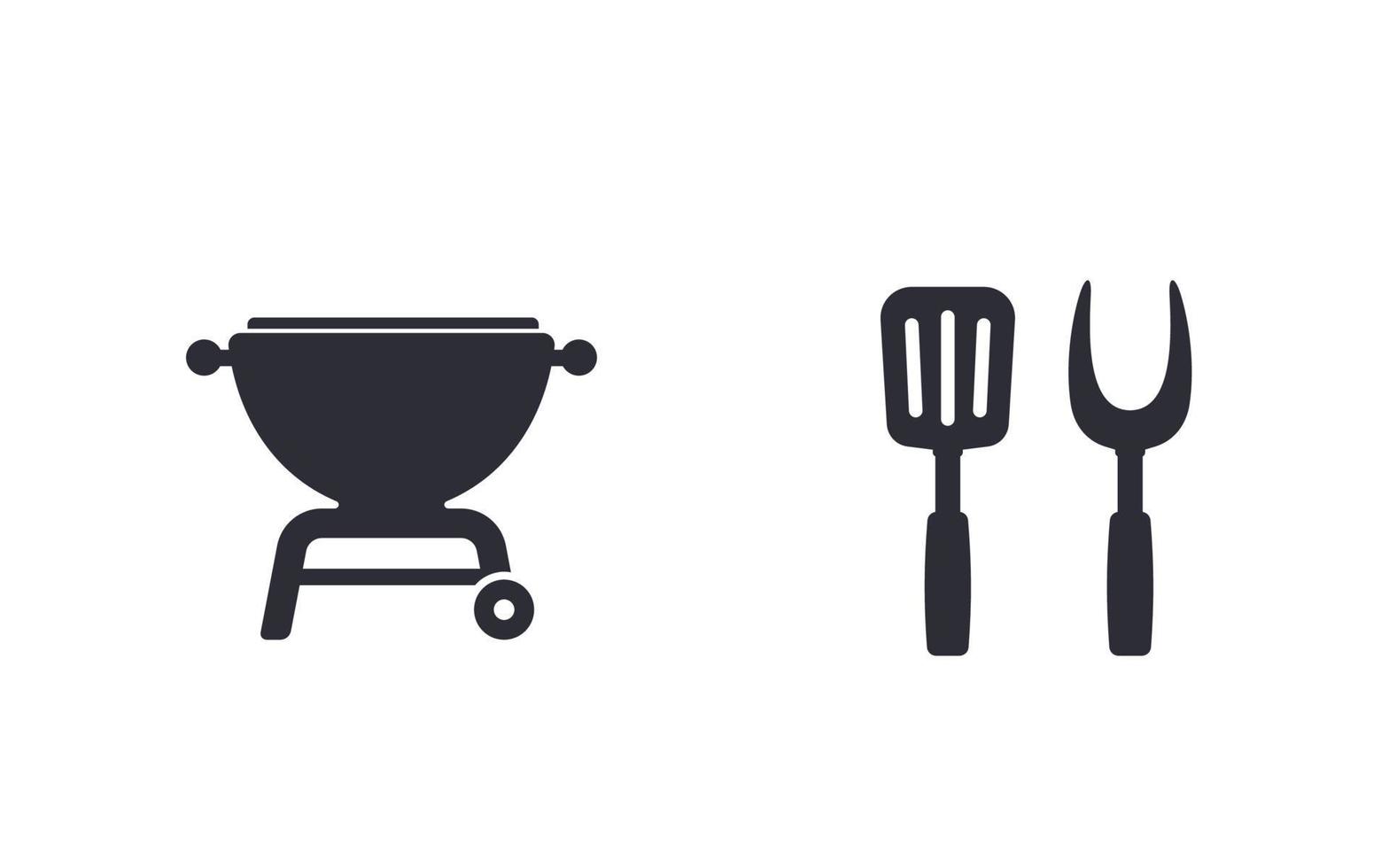 iconos de vector de barbacoa