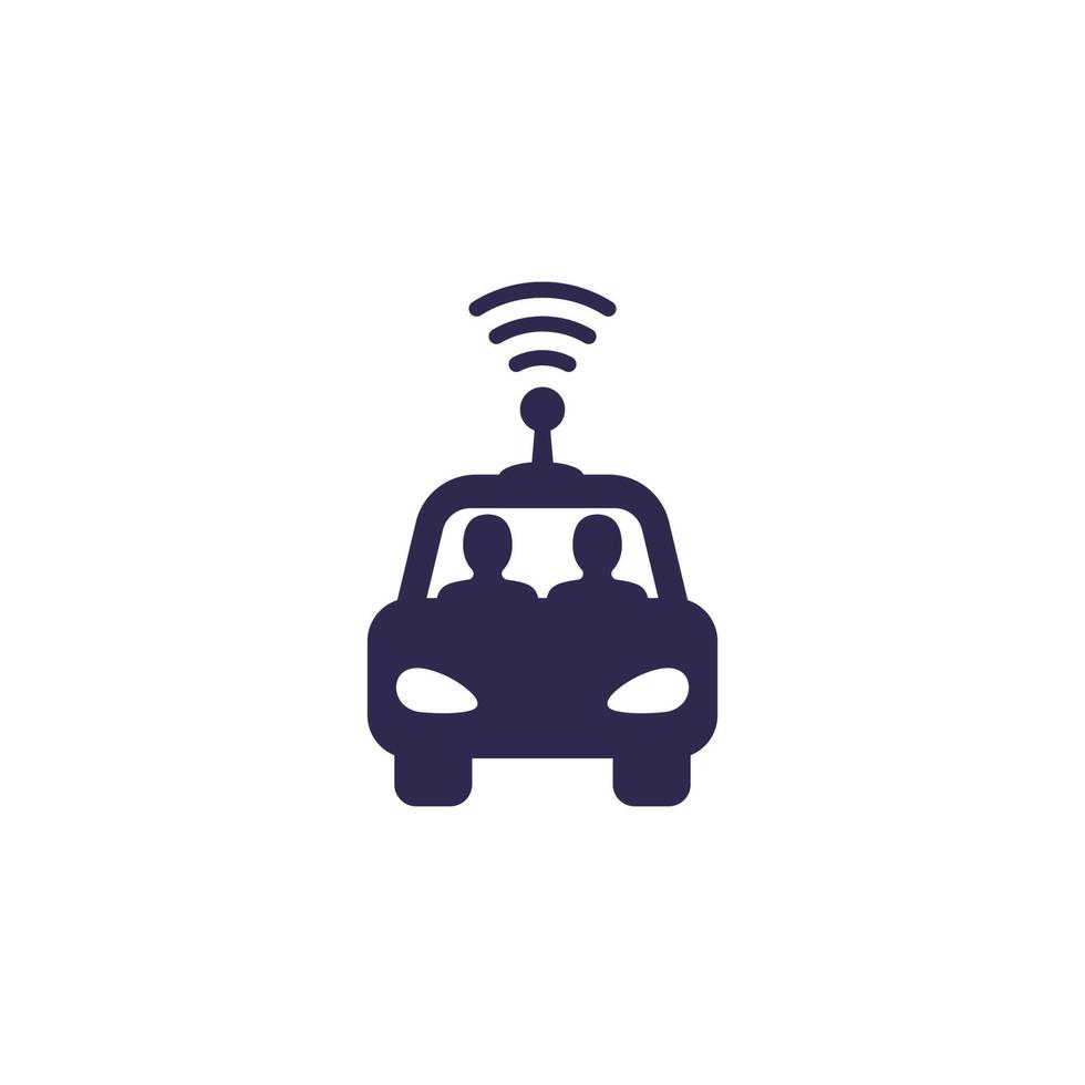 autonomous self drive car icon vector