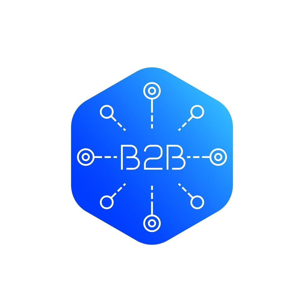 B2B commerce concept, vector icon