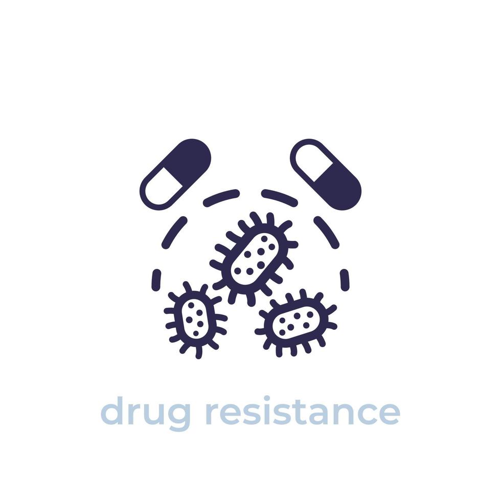 drug resistance icon, vector