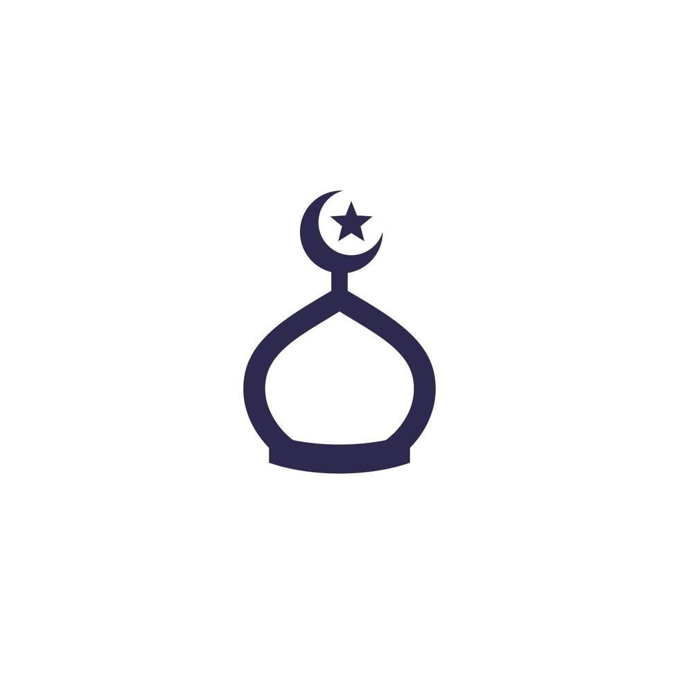 mosque icon, vector sign