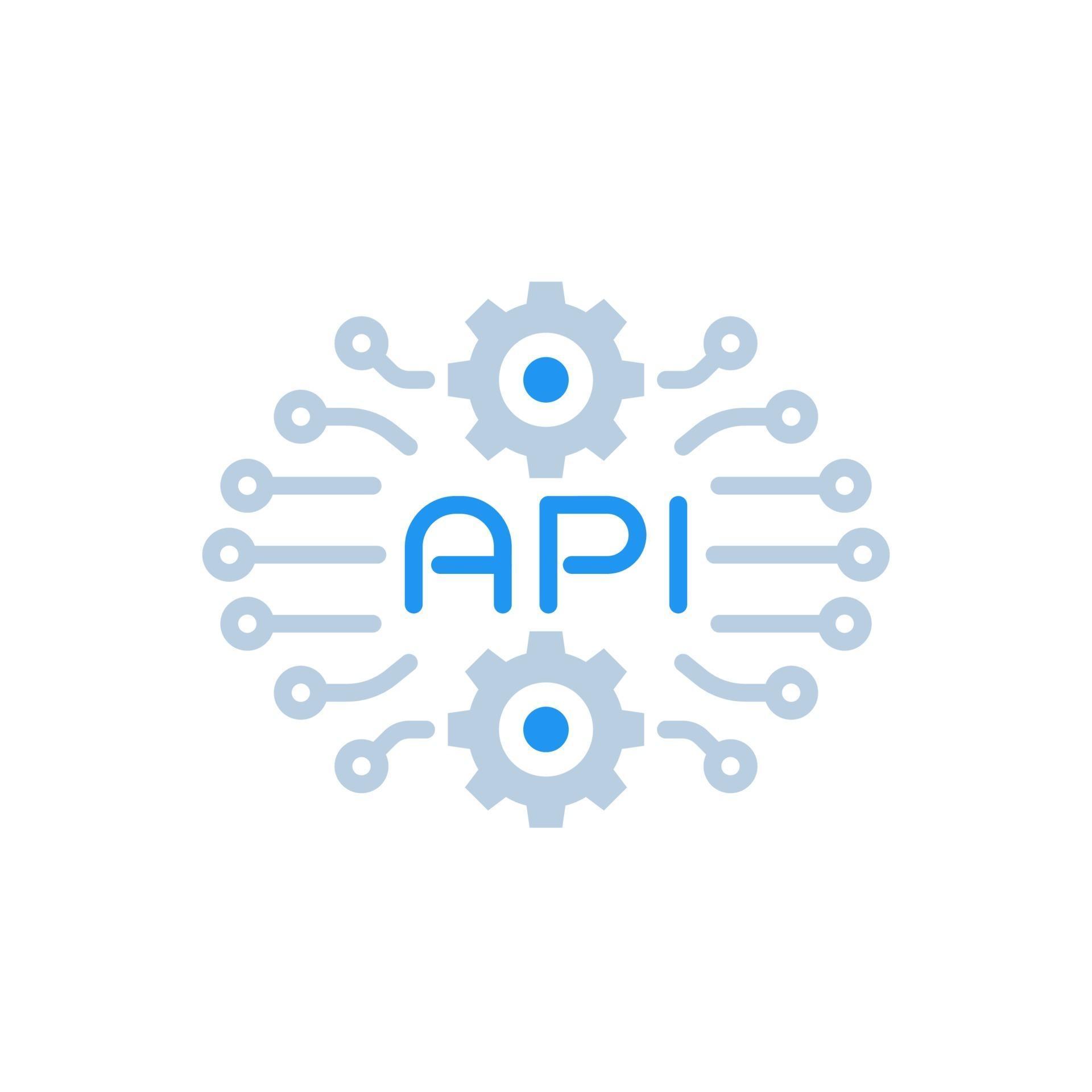 API technology, vector icon on white 2204759 Vector Art at Vecteezy