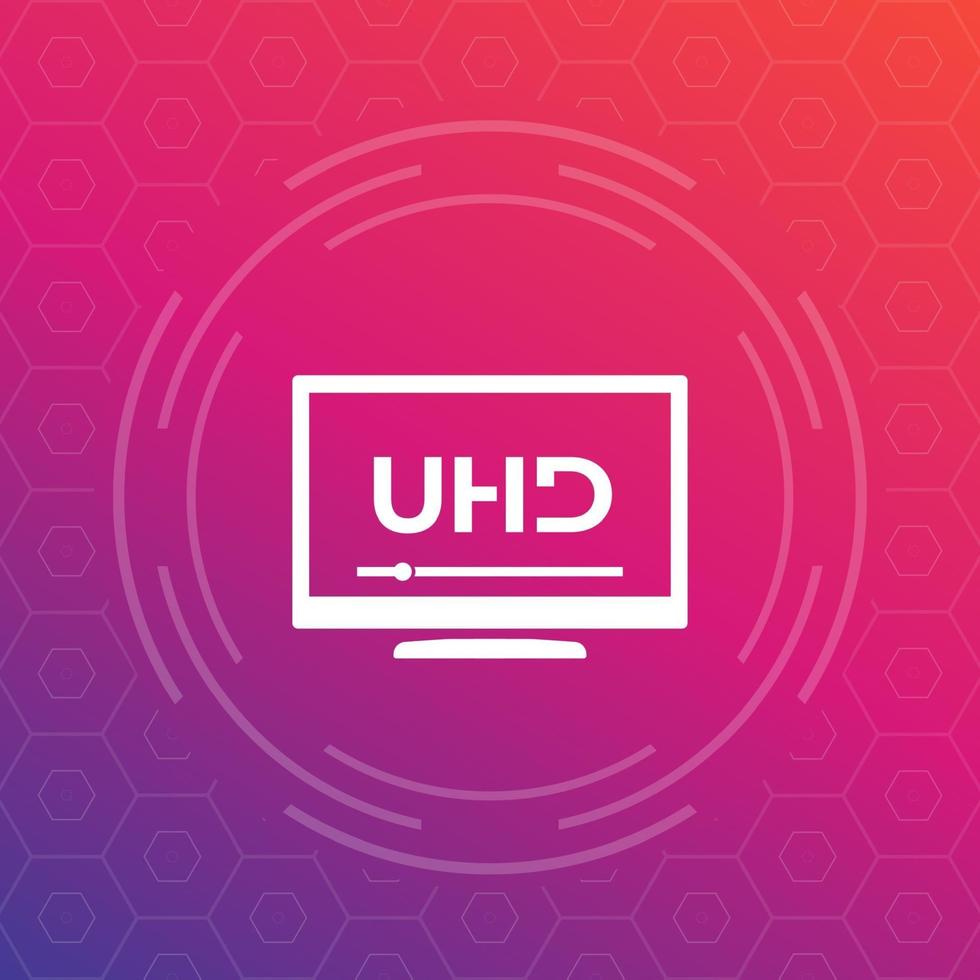 icono de vector de contenido uhd