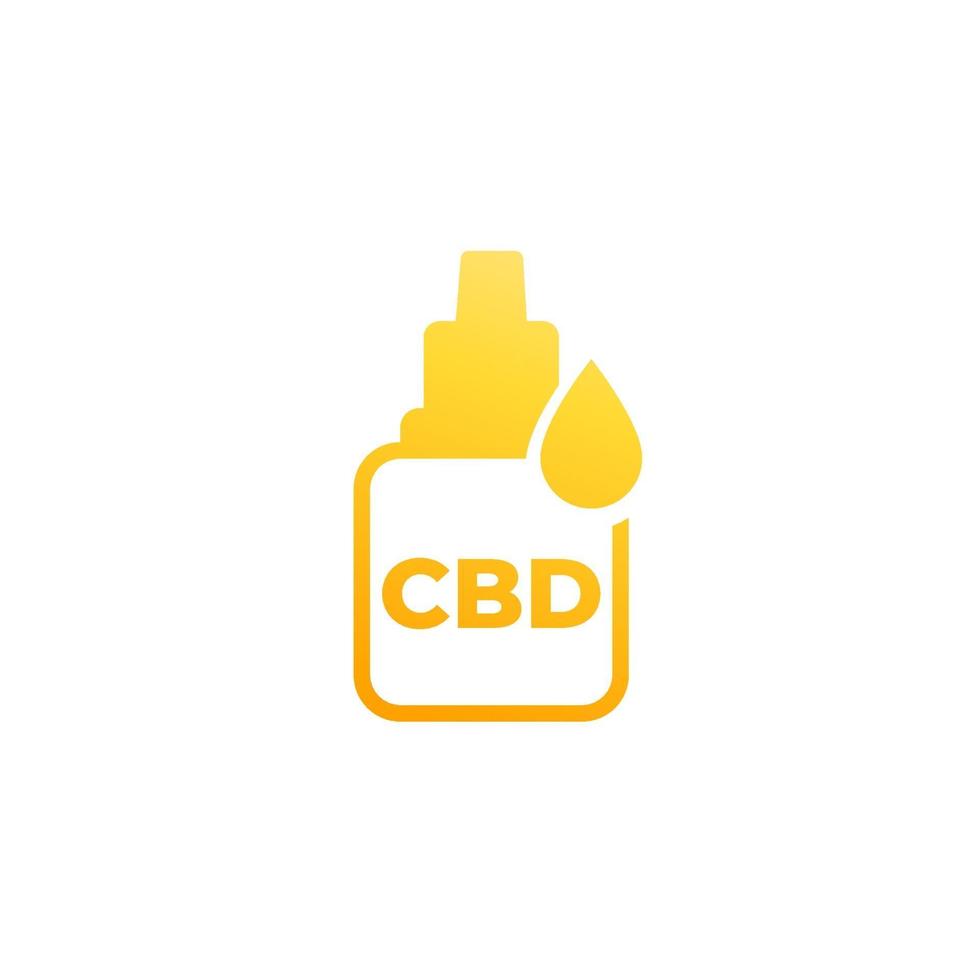 CBD oil medicine vector icon