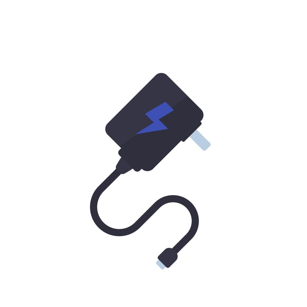 Mobile charger on white, vector illustration