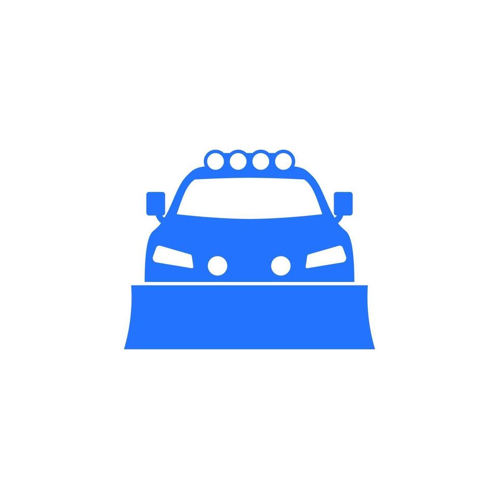 snowplow truck icon on white vector