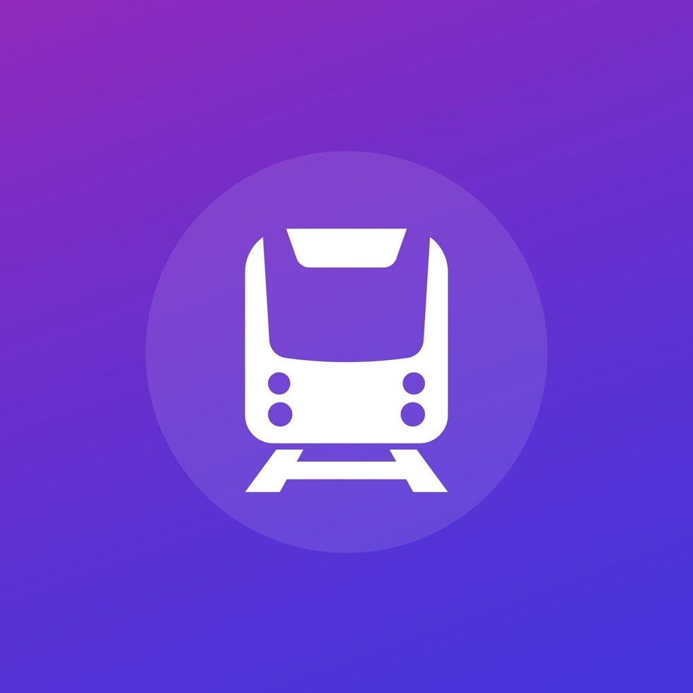 subway train icon, metro vector