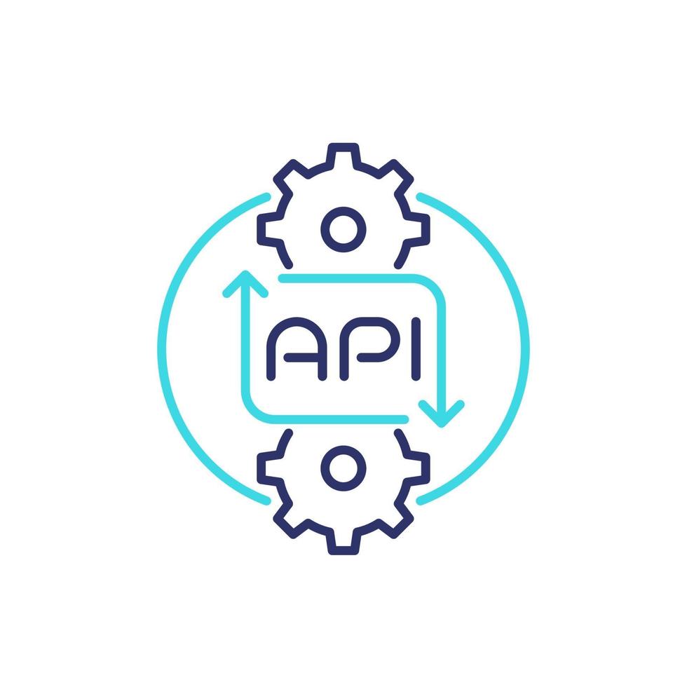 Api line icon for web 2204865 vector art at vecteezy
