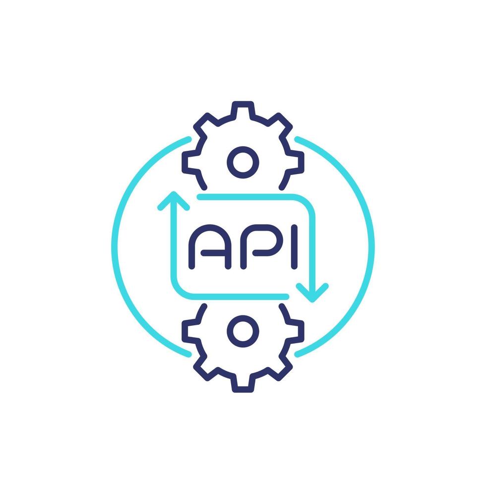 api line icon for web vector