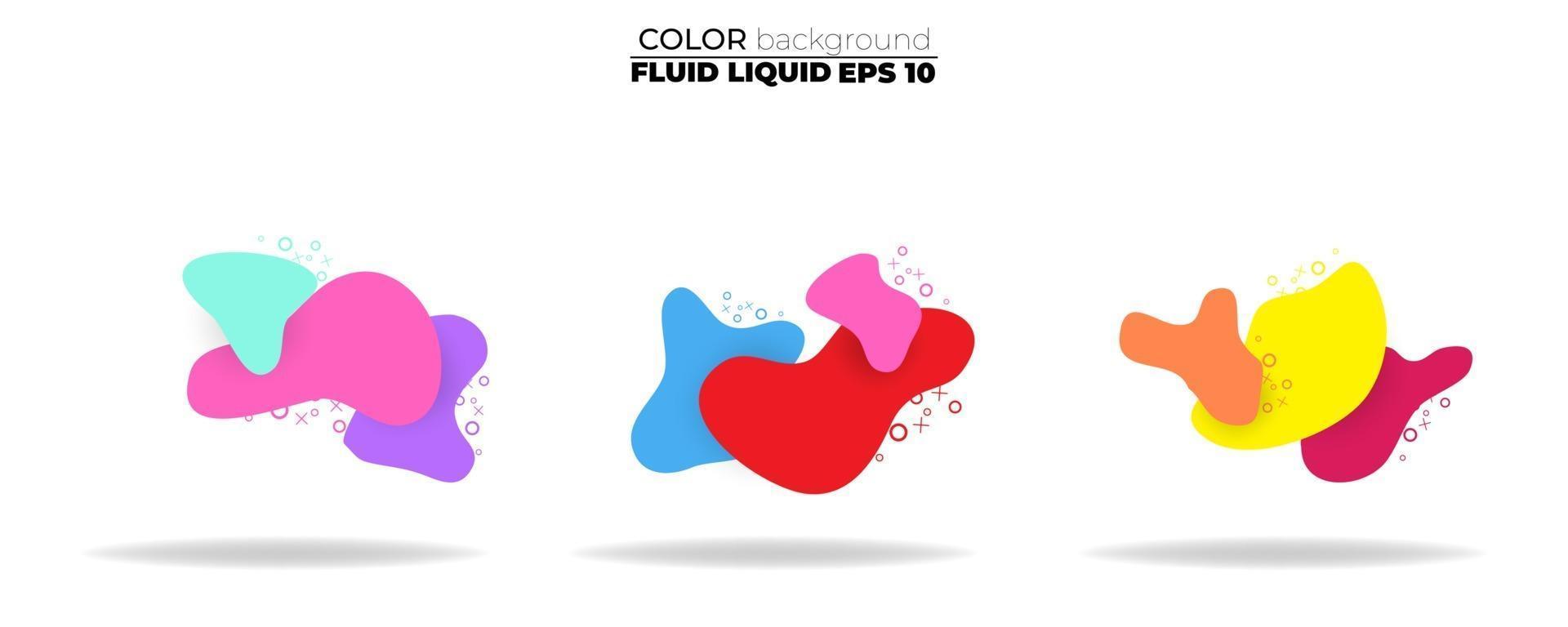 fluid shape vector set. gradient liquid with neon colors, item for the design of a logo, flyer, persentation, gift card,  Poster on wall,  landing page, ,coverbook,  banner, social media posted