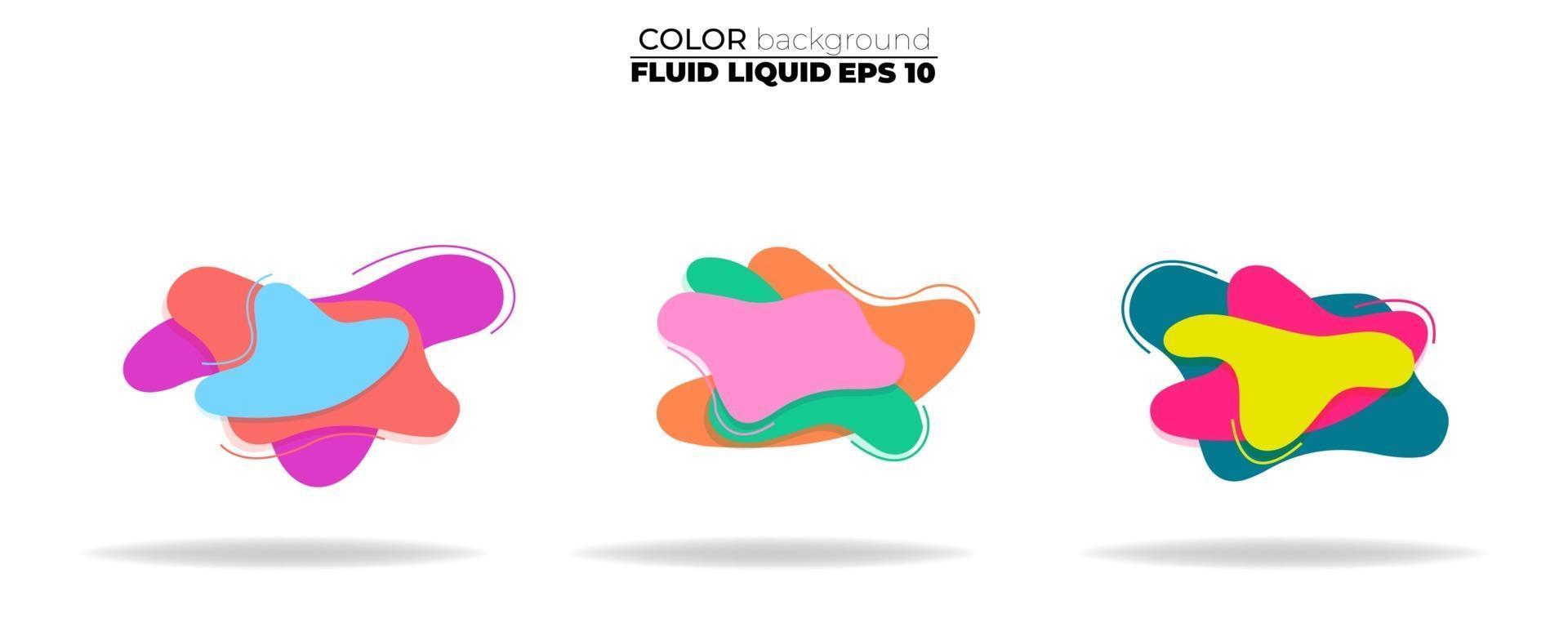 fluid shape vector set. gradient liquid with neon colors, item for the design of a logo, flyer, persentation, gift card,  Poster on wall,  landing page, ,coverbook,  banner, social media posted