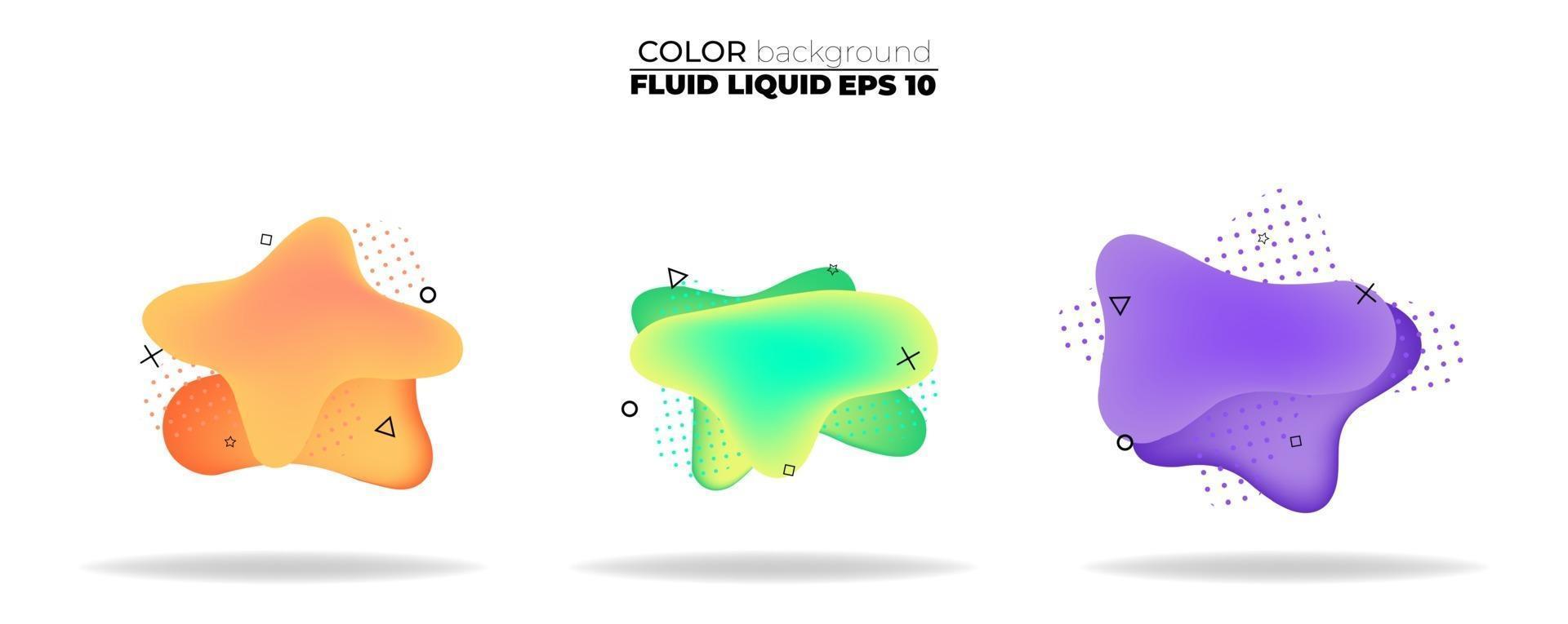 fluid shape vector set. gradient liquid with neon colors, item for the design of a logo, flyer, persentation, gift card,  Poster on wall,  landing page, ,coverbook,  banner, social media posted