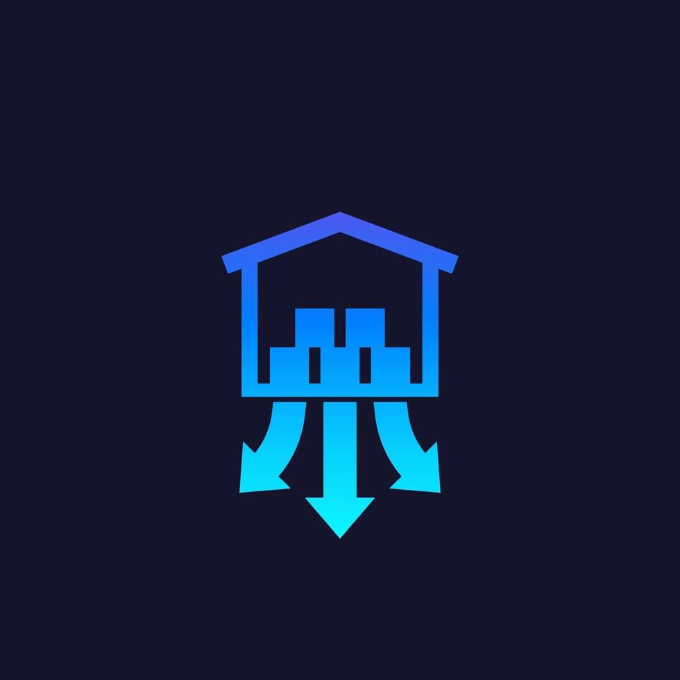 distribution center icon, vector