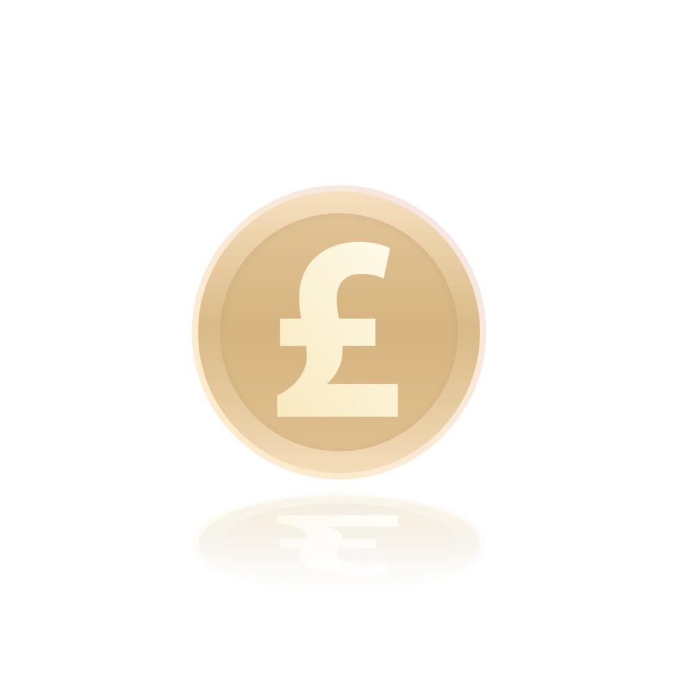 Pound, british coin icon vector