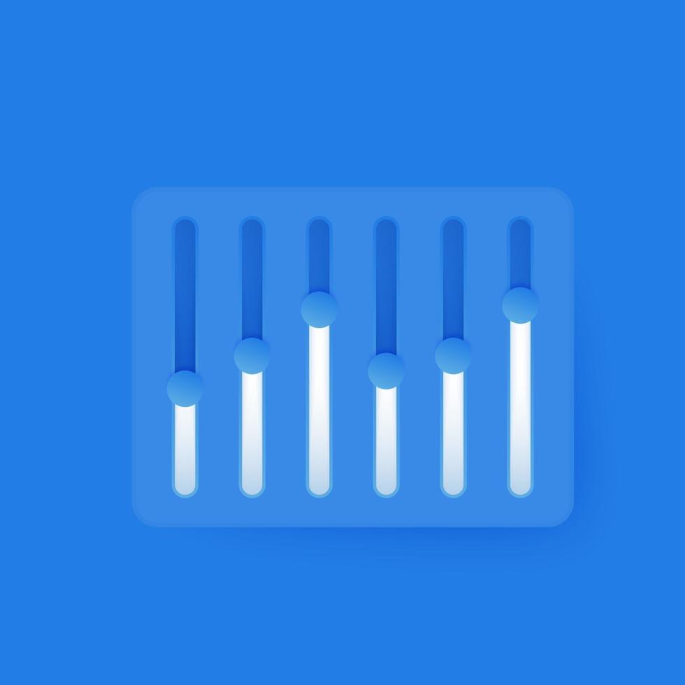 slider bar, vector design, blue