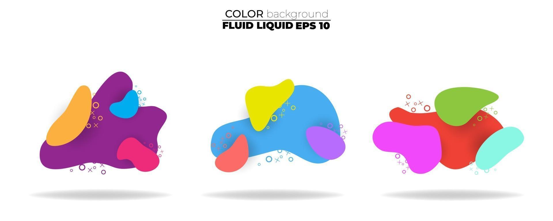 fluid shape vector set. gradient liquid with neon colors, item for the design of a logo, flyer, persentation, gift card,  Poster on wall,  landing page, facebook,  banner, social media posted