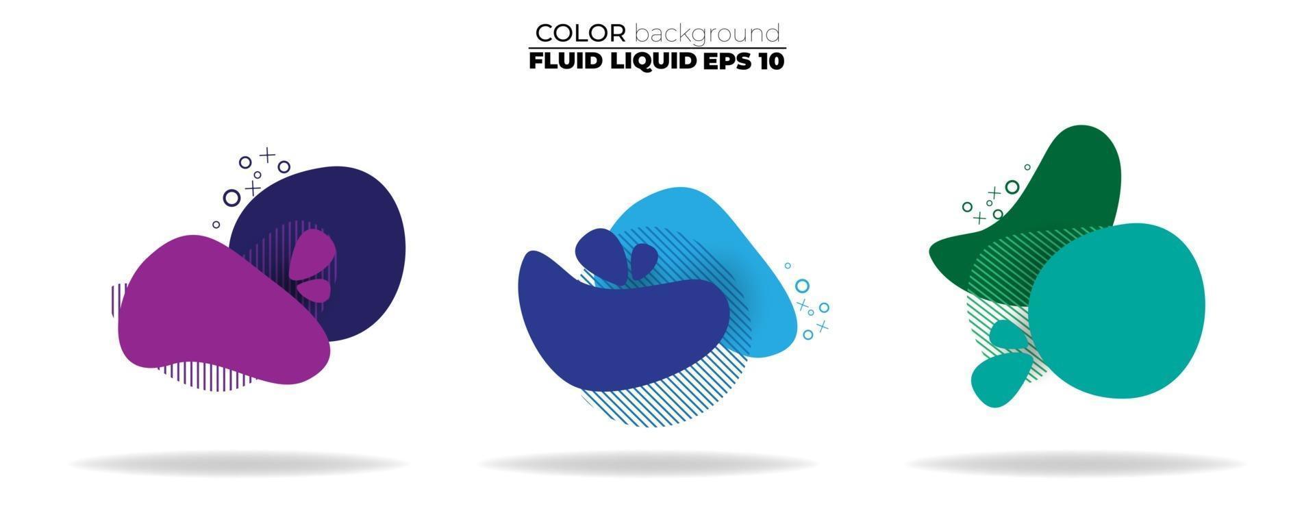 fluid shape vector set. gradient liquid with neon colors, item for the design of a logo, flyer, persentation, gift card,  Poster on wall,  landing page, facebook,  banner, social media posted