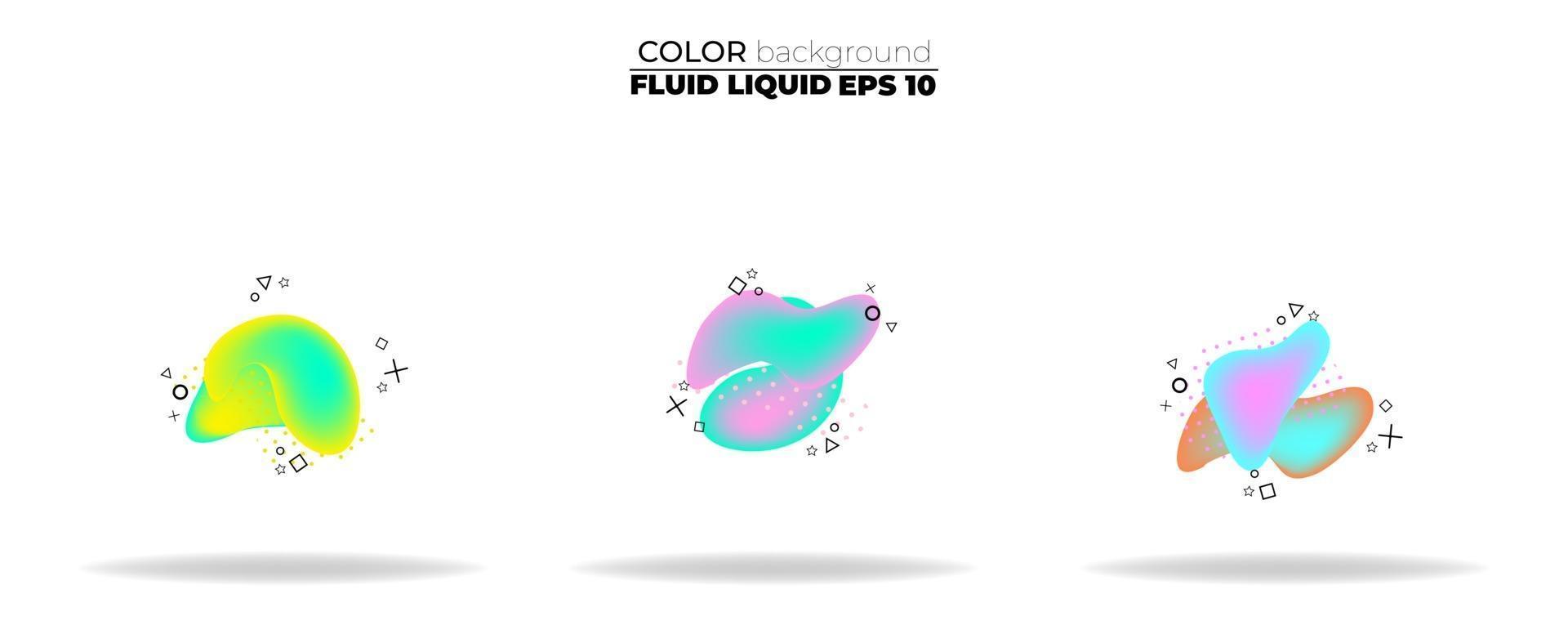 fluid shape vector set. gradient liquid with neon colors, item for the design of a logo, flyer, persentation, gift card,  Poster on wall,  landing page, ,coverbook,  banner, social media posted