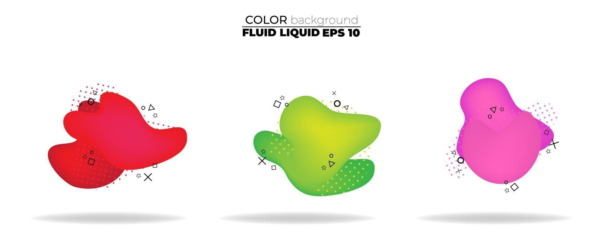 fluid shape vector set. gradient liquid with neon colors, item for the design of a logo, flyer, persentation, gift card,  Poster on wall,  landing page, ,coverbook,  banner, social media posted