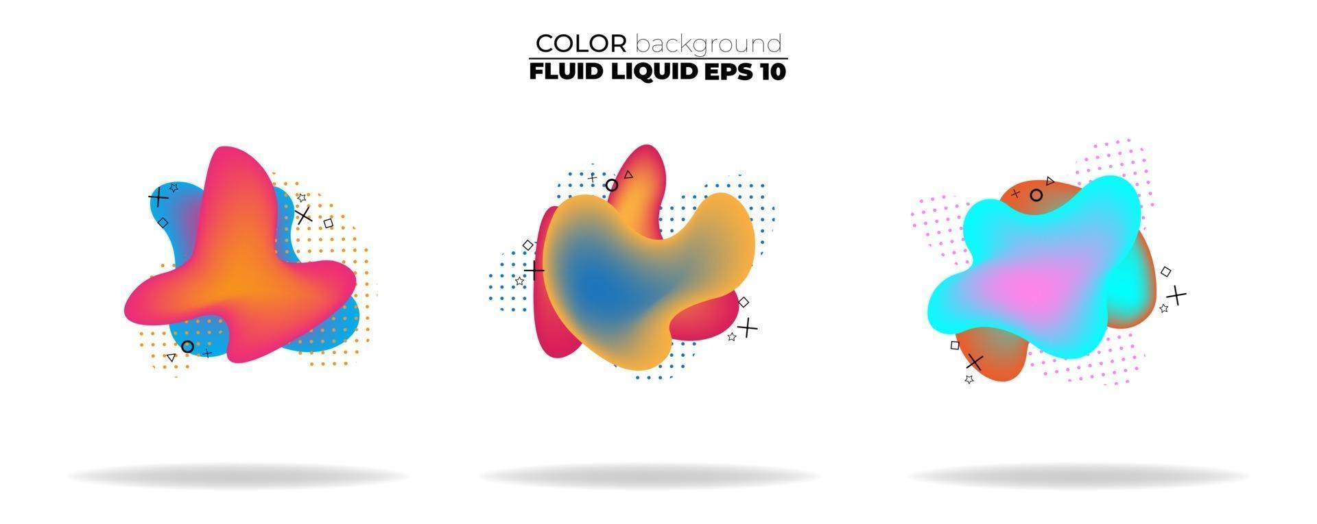 fluid shape vector set. gradient liquid with neon colors, item for the design of a logo, flyer, persentation, gift card,  Poster on wall,  landing page, ,coverbook,  banner, social media posted