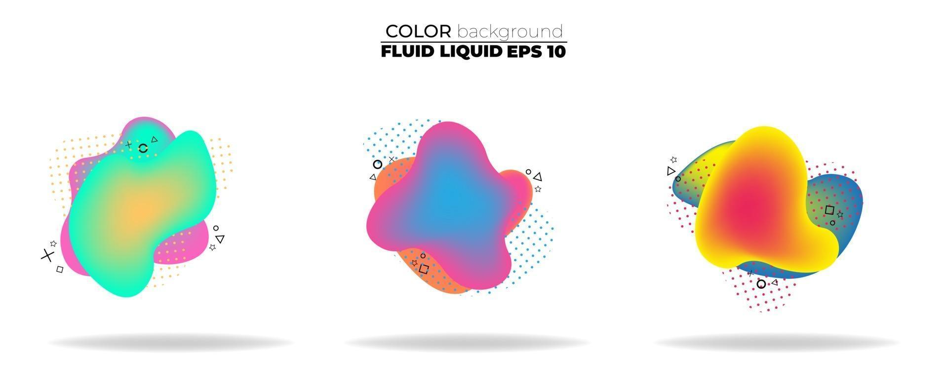 fluid shape vector set. gradient liquid with neon colors, item for the design of a logo, flyer, persentation, gift card,  Poster on wall,  landing page, ,coverbook,  banner, social media posted