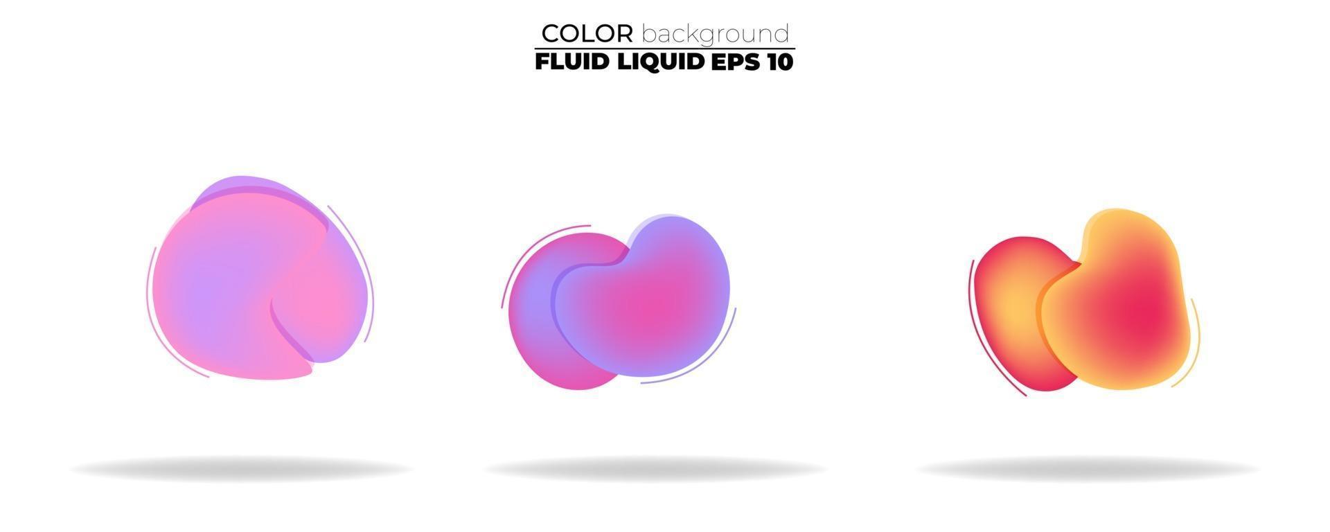fluid shape vector set. gradient liquid with neon colors, item for the design of a logo, flyer, persentation, gift card,  Poster on wall,  landing page, facebook,  banner, social media posted