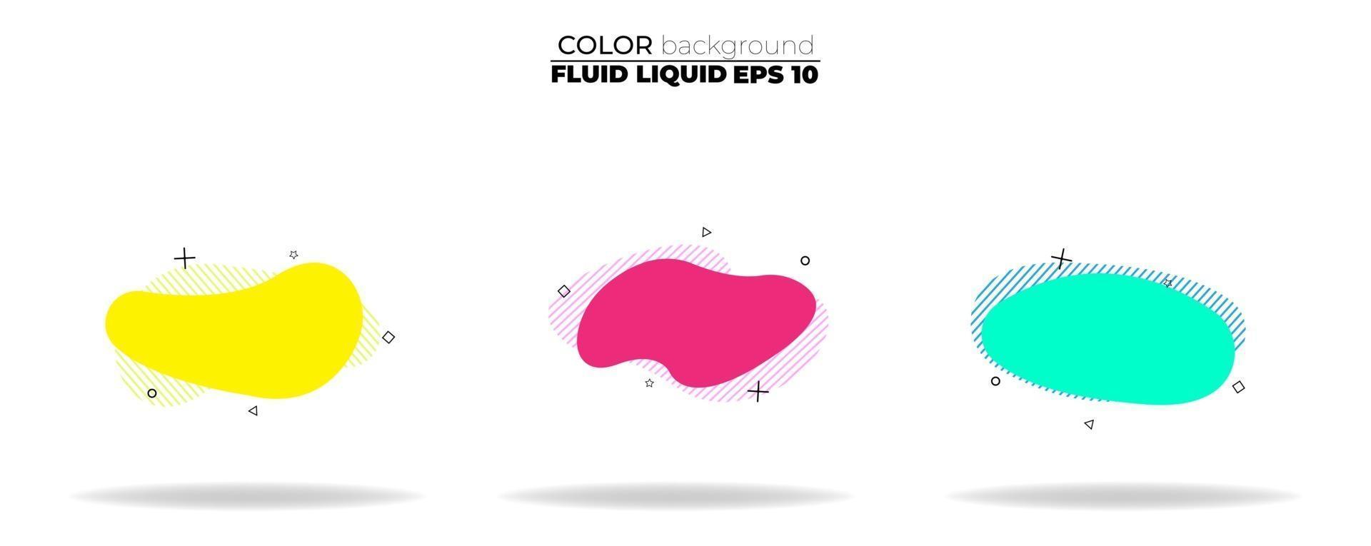 fluid shape vector set. gradient liquid with neon colors, item for the design of a logo, flyer, persentation, gift card,  Poster on wall,  landing page, facebook,  banner, social media posted