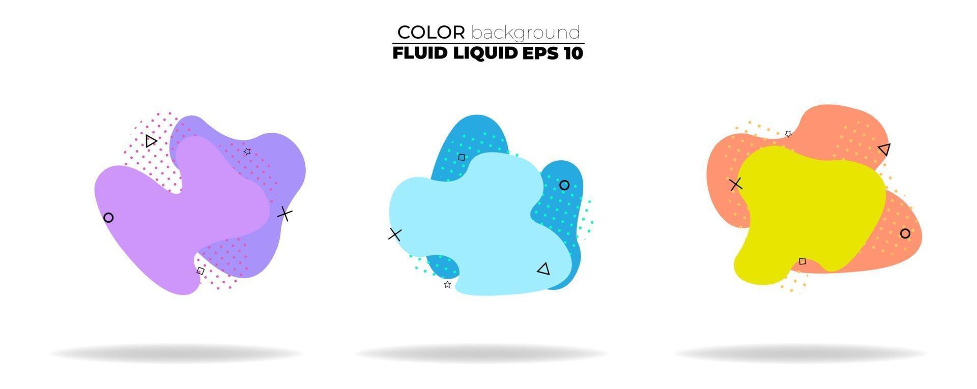fluid shape vector set. gradient liquid with neon colors, item for the design of a logo, flyer, persentation, gift card,  Poster on wall,  landing page, facebook,  banner, social media posted