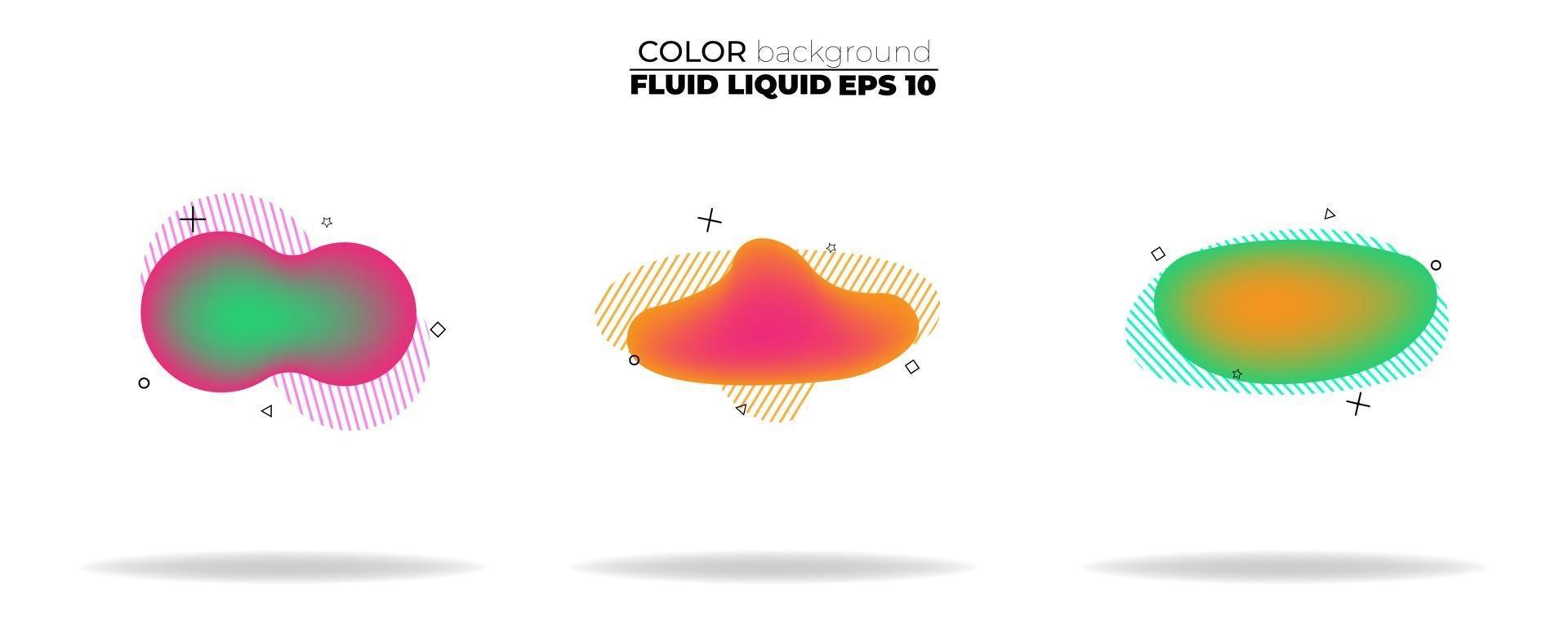 fluid shape vector set. gradient liquid with neon colors, item for the design of a logo, flyer, persentation, gift card,  Poster on wall,  landing page, facebook,  banner, social media posted