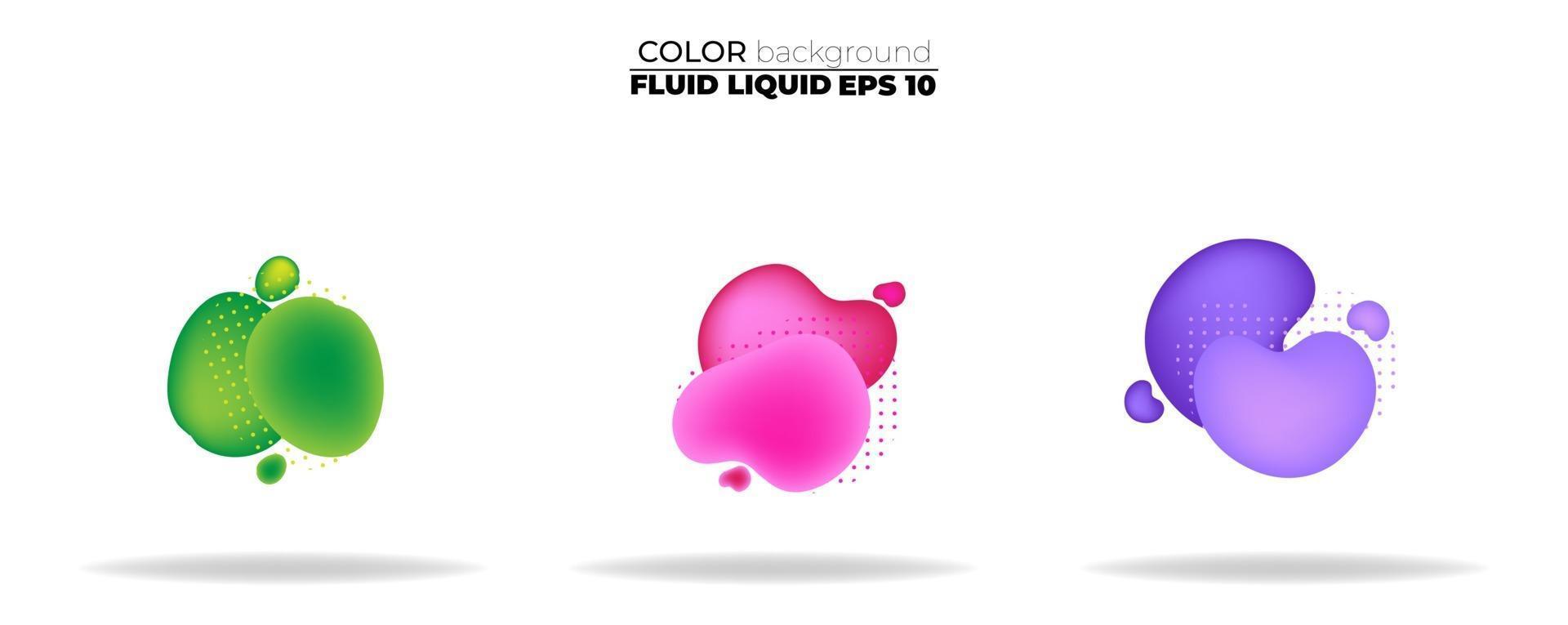 fluid shape vector set. gradient liquid with neon colors, item for the design of a logo, flyer, persentation, gift card,  Poster on wall,  landing page, facebook,  banner, social media posted