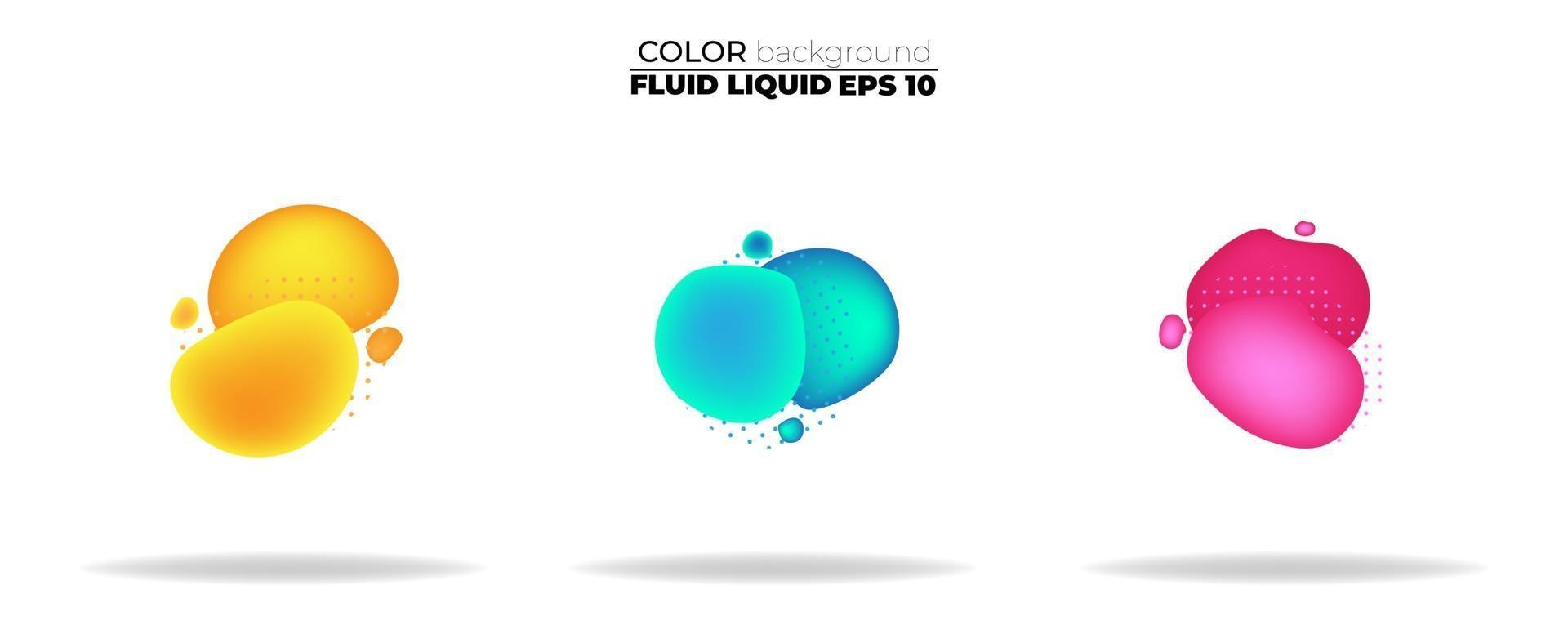 fluid shape vector set. gradient liquid with neon colors, item for the design of a logo, flyer, persentation, gift card,  Poster on wall,  landing page, facebook,  banner, social media posted